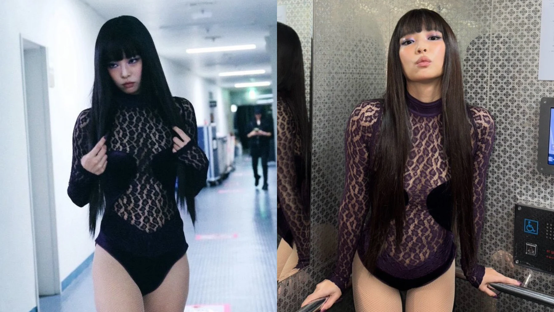 Just two days after surprising fans by joining The Weeknd onstage in Goyang, South Korea, for 'One Of The Girls' on October 8, Jennie posted close-ups of her sharp makeup, full bangs, and confident winks. Full-body shots captured her in the vintage Alaïa-inspired outfit with fishnets, posing in an elevator, hallway, and outdoors at night—complete with a cheeky middle finger under a purple cat-ear filter. Fans celebrated her unbothered vibe, calling her a 'hottieeee' and cheering her on against haters with cries of 'WOMAN' and playful meows.