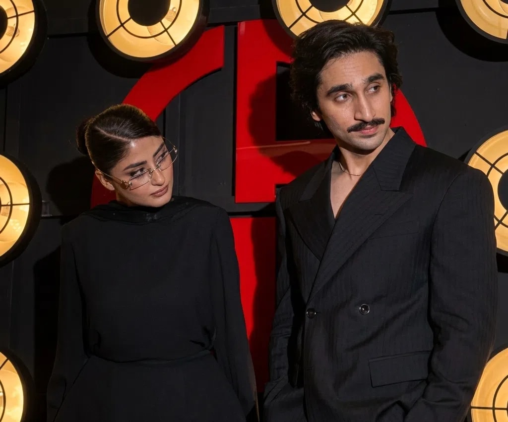 Pakistani screen sensations Sajal Aly and Hamza Sohail completely stole the spotlight with their magnetic star power at the star-studded grand opening of Pakistan's first Armani Beauty Boutique. Held at Dolmen Mall Lahore on July 9, 2026, the elite event drew fashion insiders, content creators, and top-tier celebrities to celebrate the global luxury brand's entry into the local market. Turning heads the moment they arrived, the popular duo exuded effortless sophistication by wearing perfectly coordinated, high-fashion all-black ensembles. While Sajal Aly looked stunningly elegant in a custom creation by designer Moby Mohsin Tawasuli paired with sleek sunglasses, Hamza Sohail complemented her look perfectly with crisp, polished tailoring. Clips of the two sharing the frame and striking poses for photo moments quickly flooded social media platforms, sparking intense excitement among fans who praised their undeniable chemistry and labeled them a true industry "it couple".