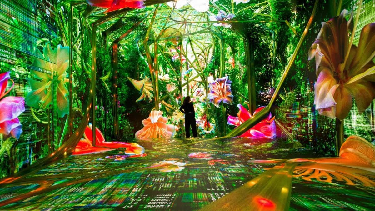 "Machine Dreams: Rainforest" is the monumental inaugural exhibition at DATALAND, the world’s first physical Museum of AI Arts, which officially opened its doors on June 20, 2026. Located within the iconic, Frank Gehry-designed Grand LA complex in downtown Los Angeles, this 25,000-square-foot "living museum" blends technology, nature, and human biology into a constantly evolving digital ecosystem.The space was co-founded by media artist Refik Anadol and executive producer Efsun Erkılıç in a technical partnership with Google. Rather than housing static objects, the museum operates as a continuous, real-time computational canvas fueled by visitor data and ethical AI environmental tracking.