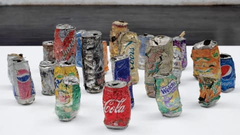 Nobutaka Aozaki's solo exhibition "Soda • Chips • Lottery • Cards" at Kai Matsumiya in New York City features sculptural works created from discarded bodega items and urban debris. Running from February 14 to March 28, 2025, the show reimagines found street cans, chip bags, and paper ephemera as artistic, high-value objects. 