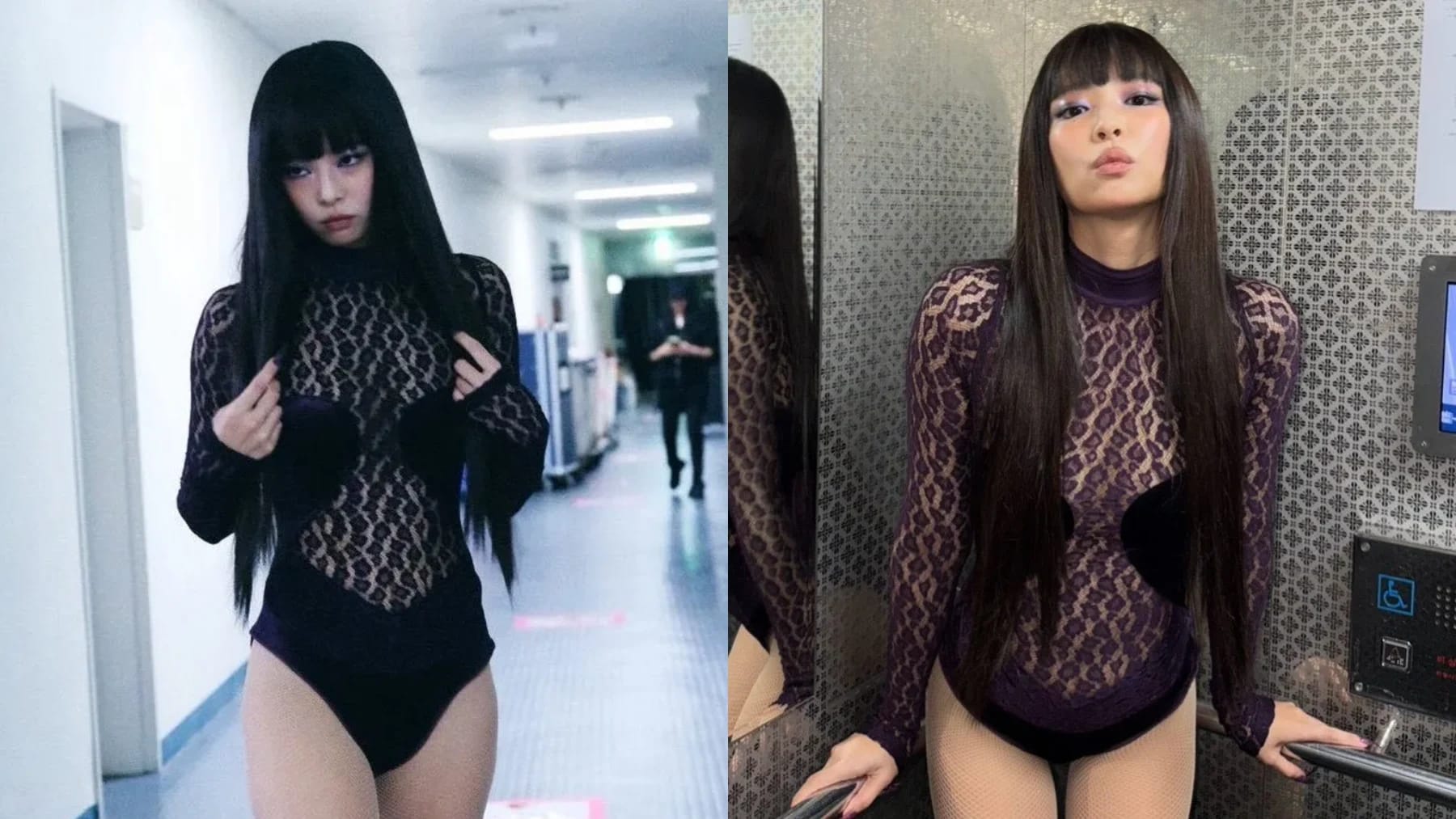Just two days after surprising fans by joining The Weeknd onstage in Goyang, South Korea, for 'One Of The Girls' on October 8, Jennie posted close-ups of her sharp makeup, full bangs, and confident winks. Full-body shots captured her in the vintage Alaïa-inspired outfit with fishnets, posing in an elevator, hallway, and outdoors at night—complete with a cheeky middle finger under a purple cat-ear filter. Fans celebrated her unbothered vibe, calling her a 'hottieeee' and cheering her on against haters with cries of 'WOMAN' and playful meows.